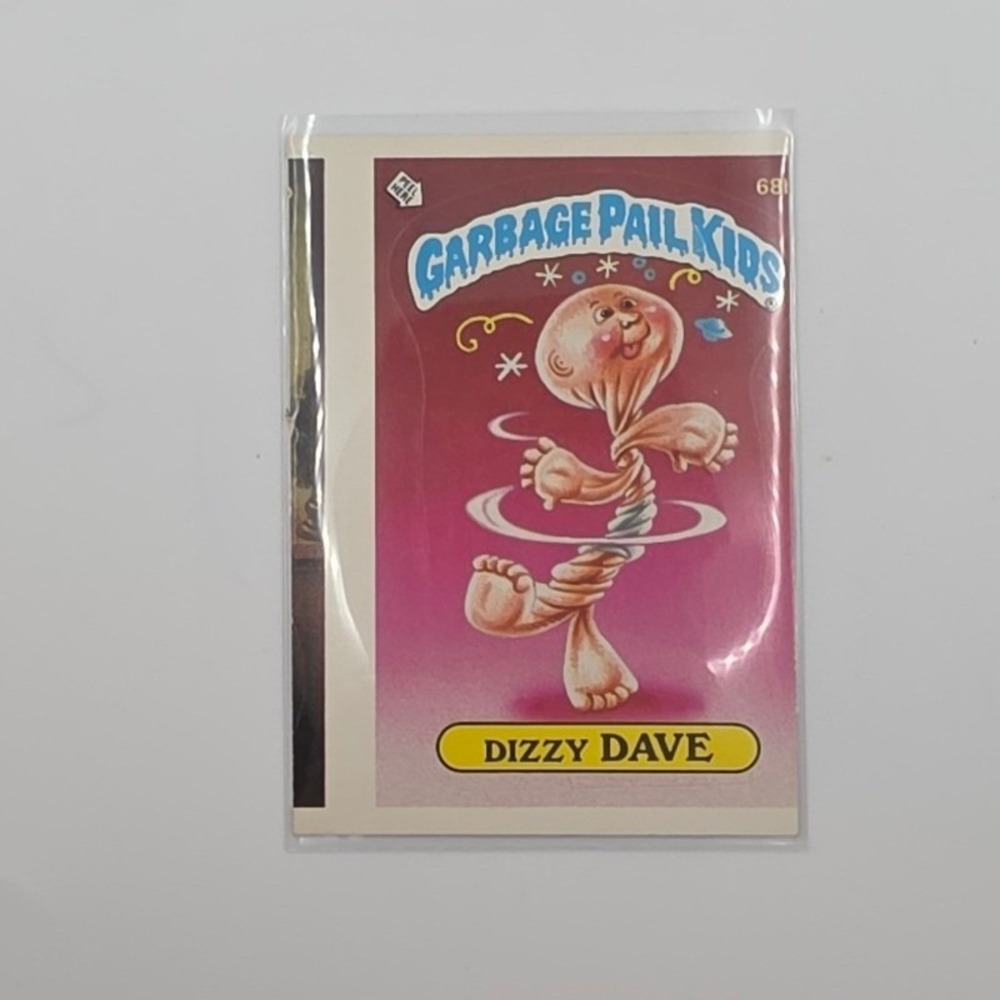 Error Card Miscut Topps Garbage Pail Kids Trading Card OS2 Pink 68b Dizzy Dave